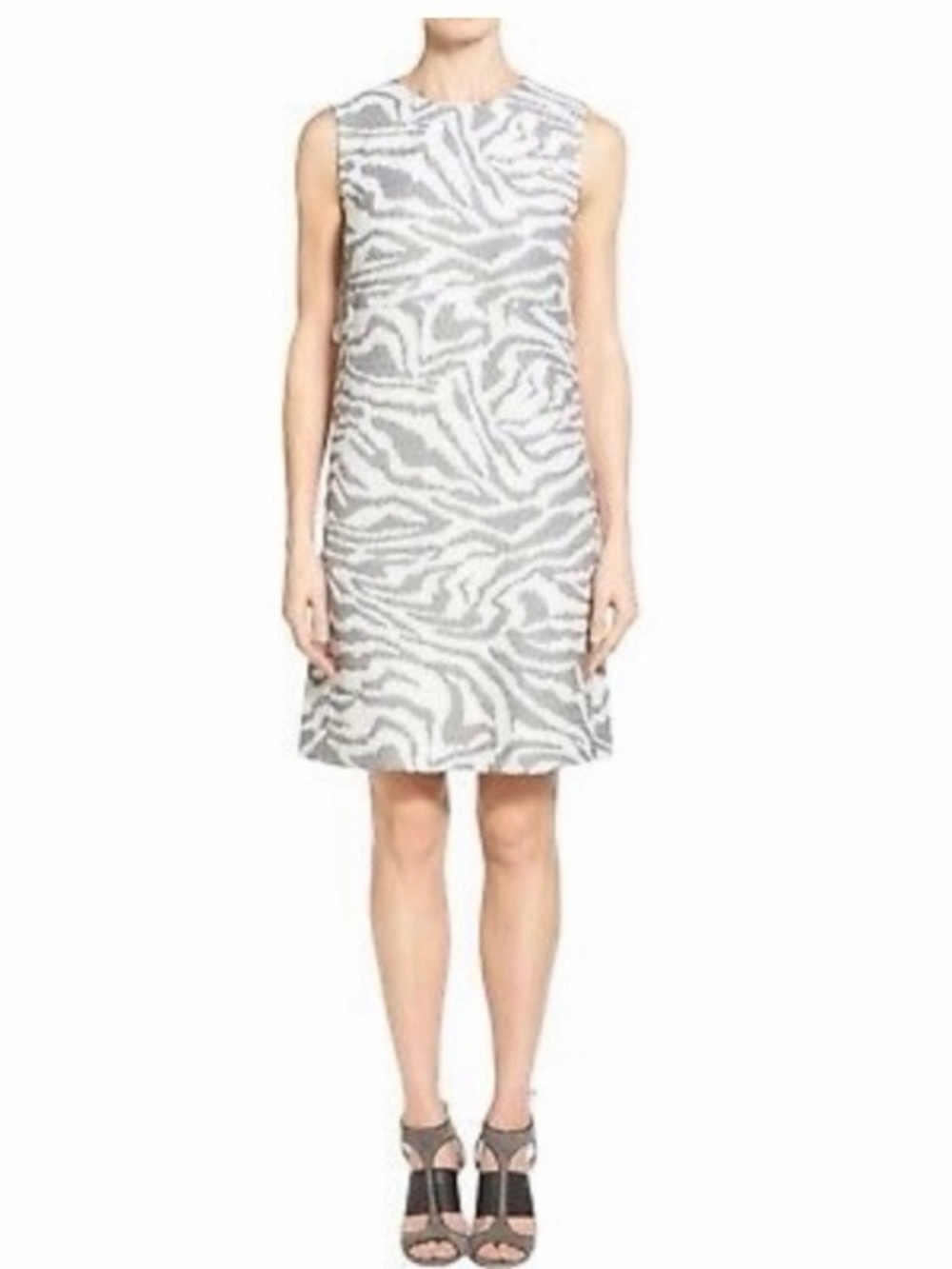Hugo Boss Dakola Jacquard Shift Dress Woolโ Blend